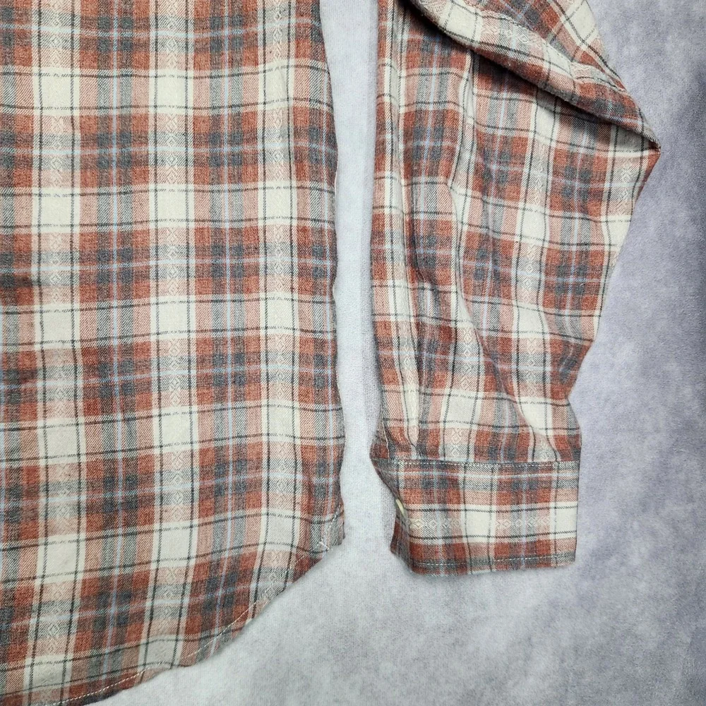 Lucky Brand Mens Plaid‎ Flannel Classic Fit Long Sleeve Shirt XL Lightweight